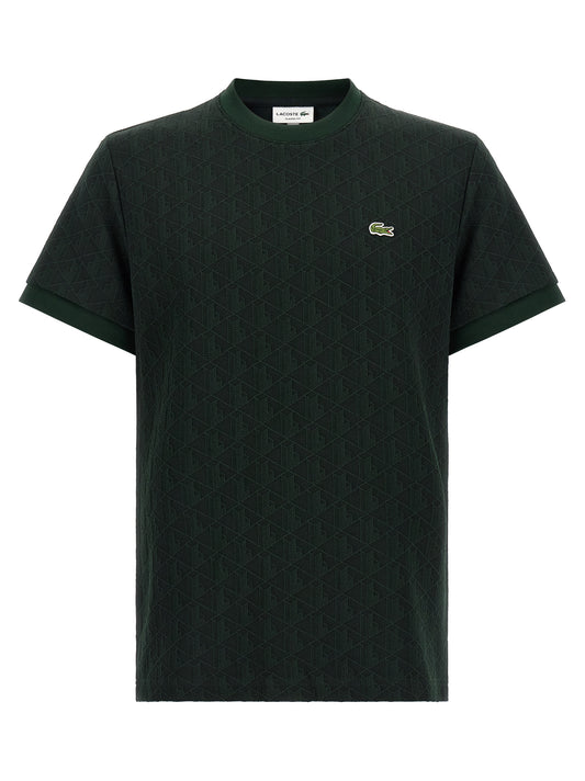 T-shirt Lacoste Monogram Jacquard en polyester – LA-345252