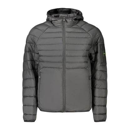 Veste Hugo Boss homme à capuche en polyester noir – BO-48131
