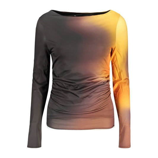 T-shirt Desigual femme manches longues en polyester noir – DE-48364