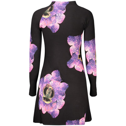 Robe Desigual femme courte à motifs en viscose noir – DE-48368