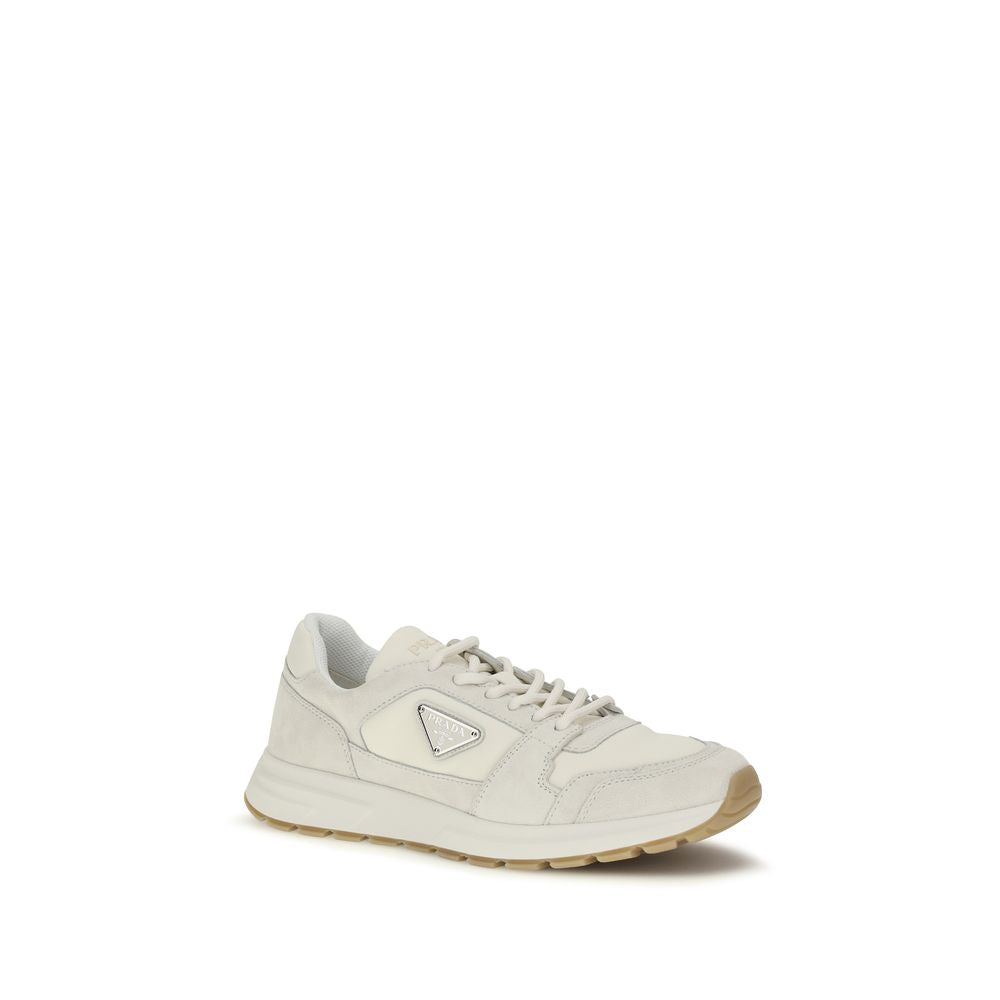 Prada Beige Calf Leather Bos Taurus Athletic Sneakers