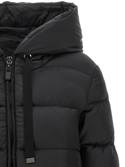 Max Mara Black Polyester Full-Length Jacket
