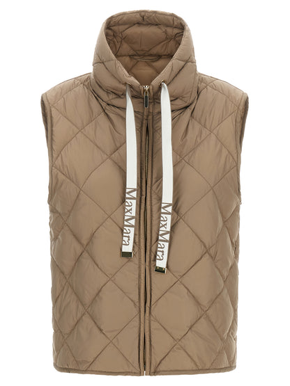 Max Mara Beige Polyamide Sleeveless Jacket