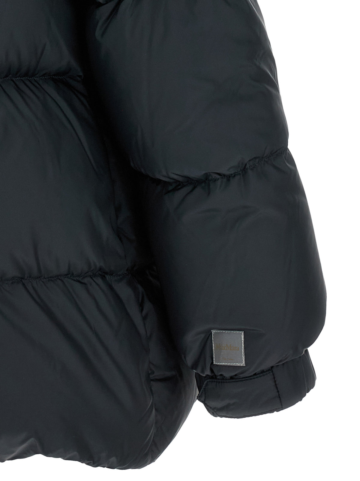Max Mara Blue Polyester Full-Length Jacket
