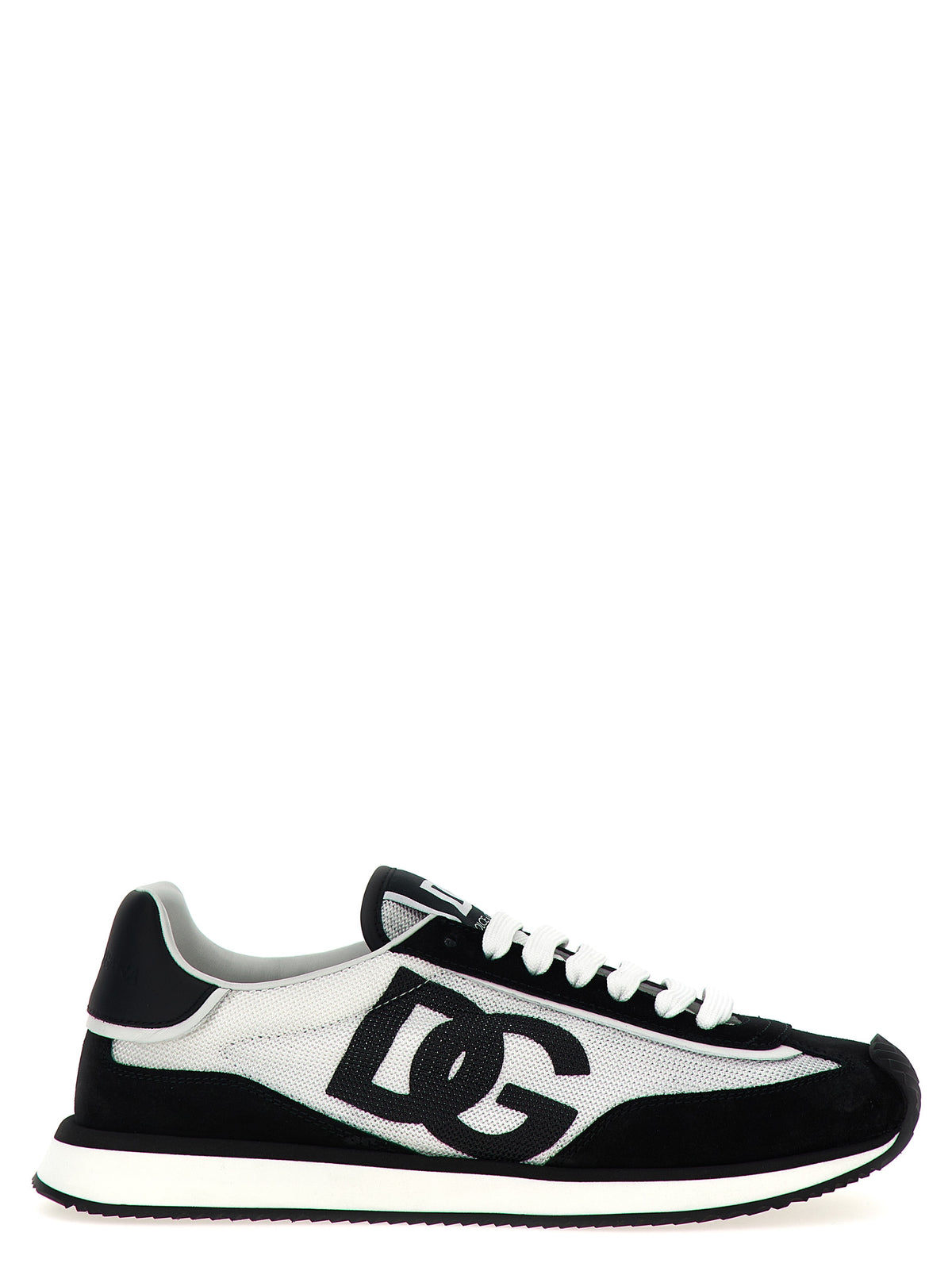 Baskets Dolce & Gabbana homme en cuir de veau blanc et noir – DO-291795