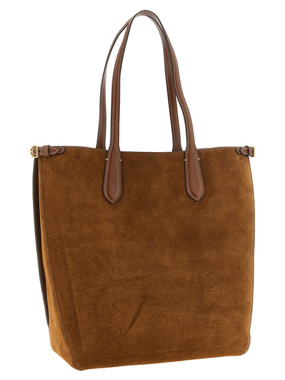 Sac porté épaule Polo Ralph Lauren femme en cuir suédé marron – PO345530BM