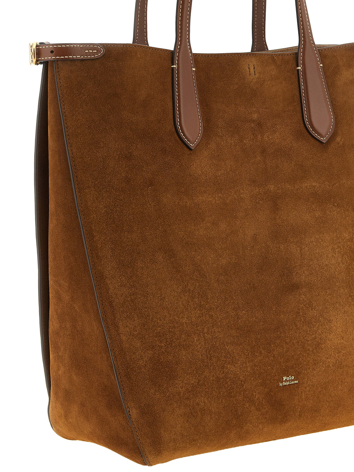 Sac porté épaule Polo Ralph Lauren femme en cuir suédé marron – PO345530BM