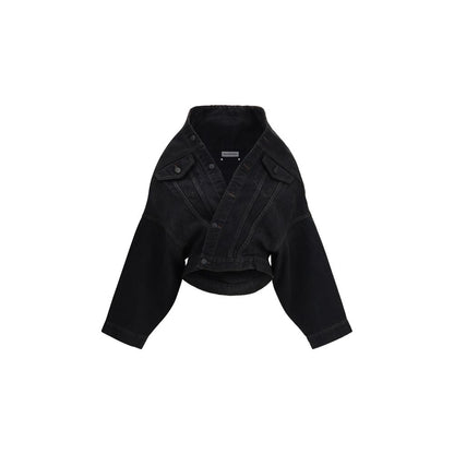 Balenciaga Black Cotton Denim Jacket