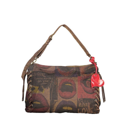 Sac à main Desigual femme Leiria Graffiato en coton marron – DE-48410