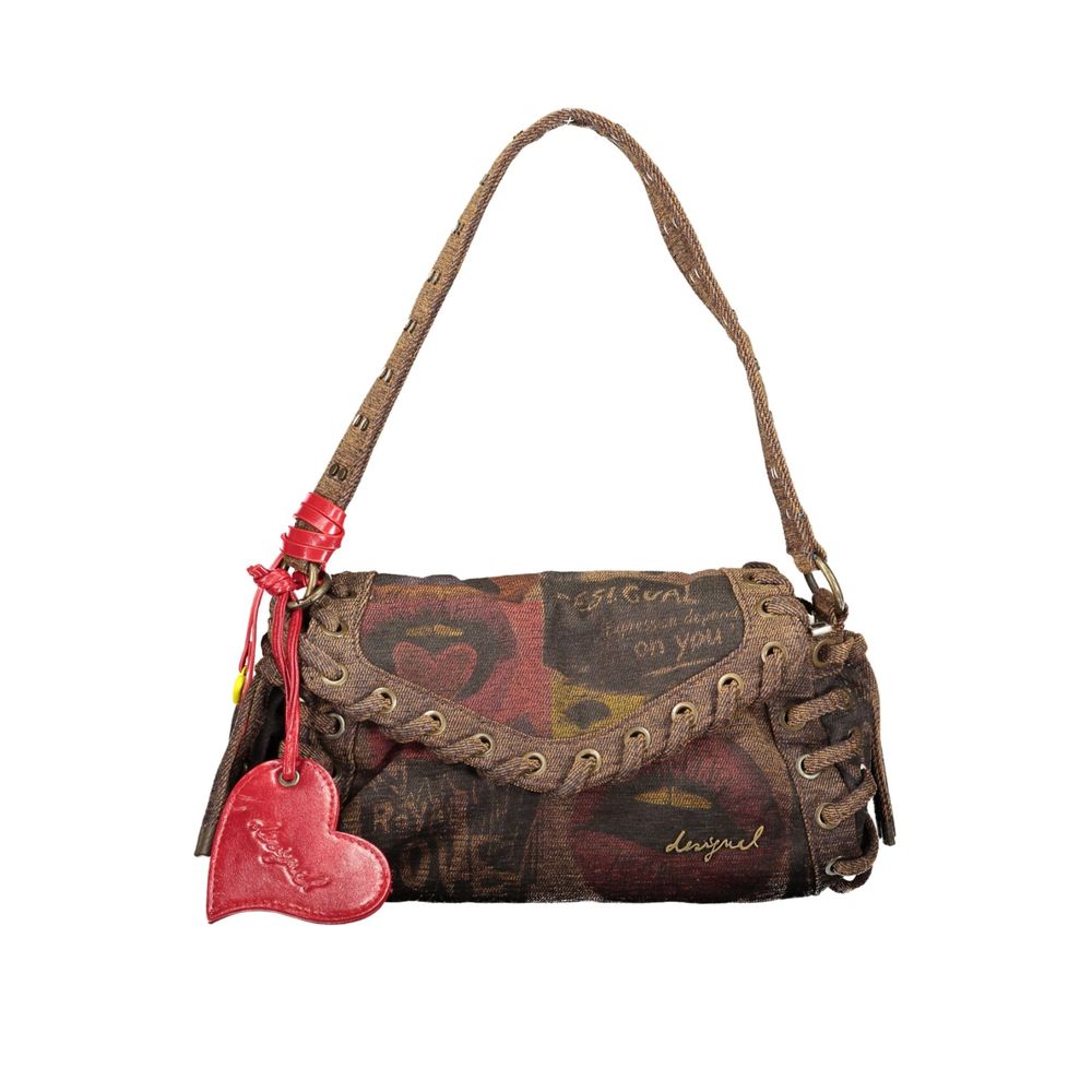 Sac à main Desigual femme Zarauz Scratched en coton marron – DE-48414