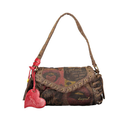 Sac à main Desigual femme Zarauz Scratched en coton marron – DE-48414
