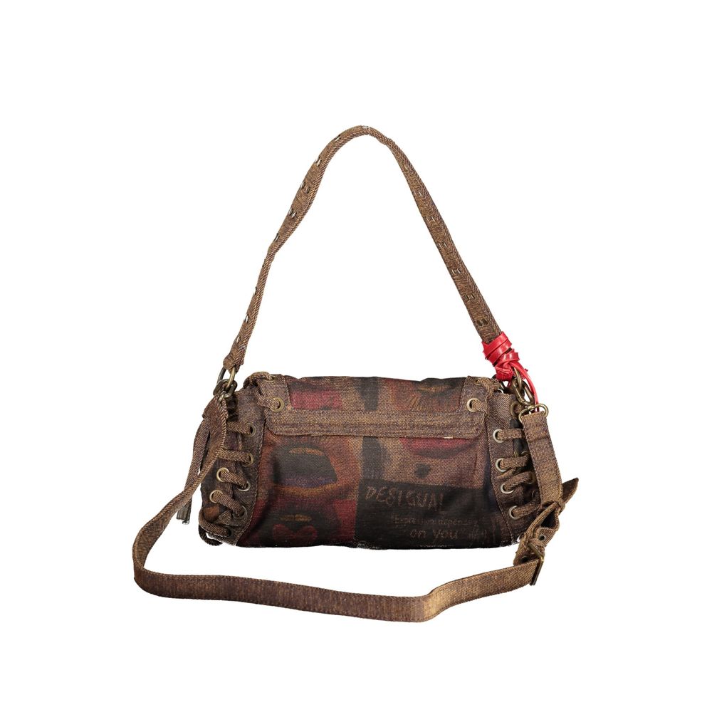 Sac à main Desigual femme Zarauz Scratched en coton marron – DE-48414