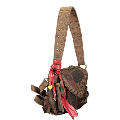 Sac à main Desigual femme Zarauz Scratched en coton marron – DE-48414