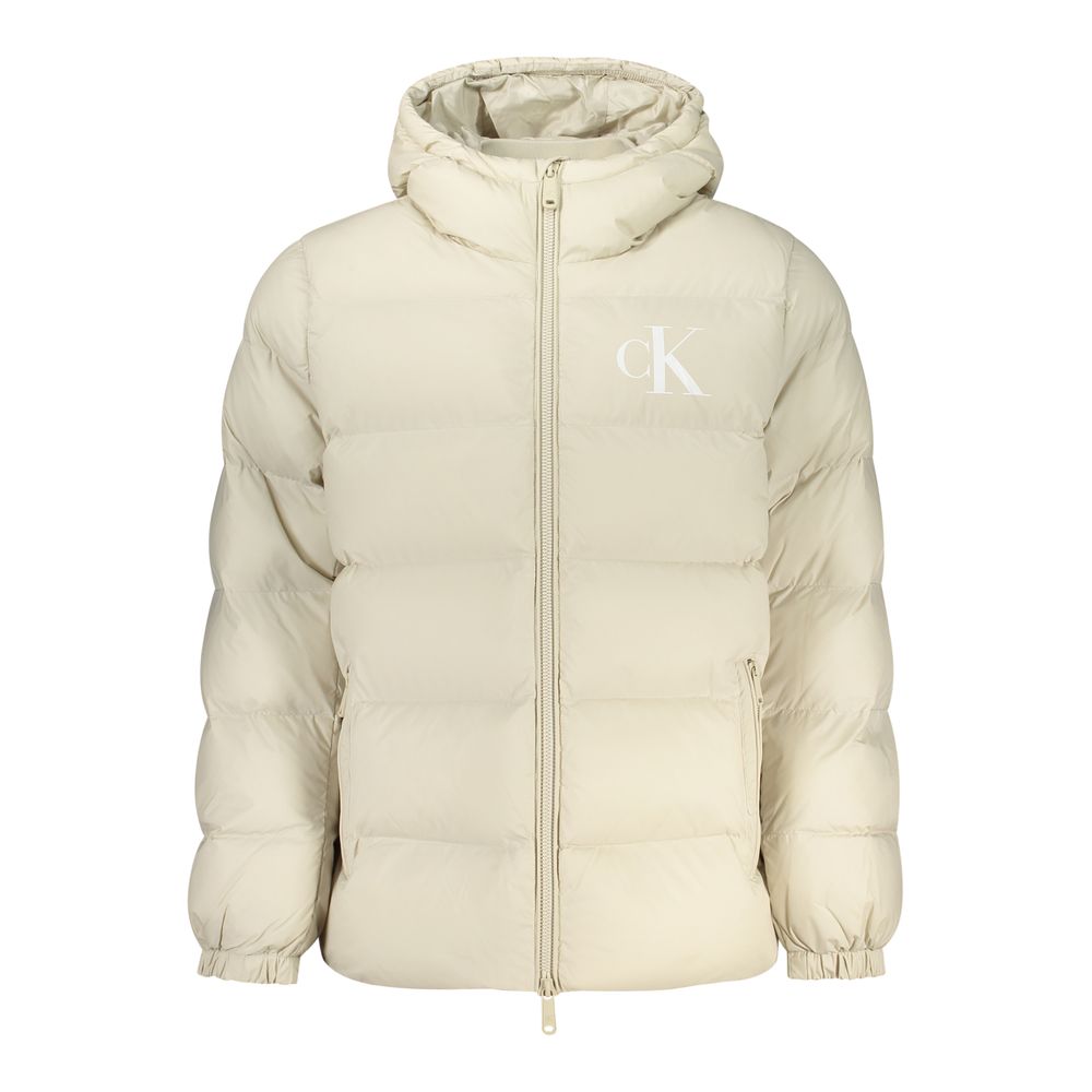 Veste Calvin Klein homme à capuche en polyamide beige – CA-48448