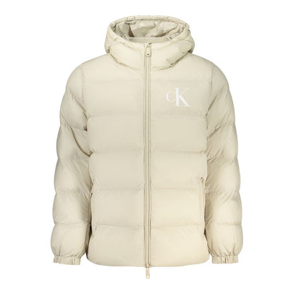 Veste Calvin Klein homme à capuche en polyamide beige – CA-48448