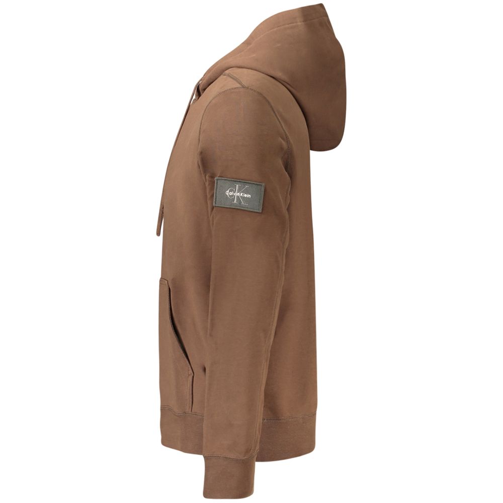 Sweat à capuche Calvin Klein homme en coton marron – CA-48454