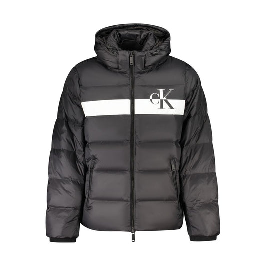Veste Calvin Klein homme à capuche amovible en nylon noir – CA-48460