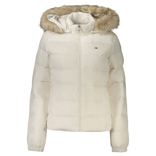 Tommy Hilfiger White Polyester Full-Length Jacket