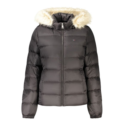 Tommy Hilfiger Black Polyester Full-Length Jacket