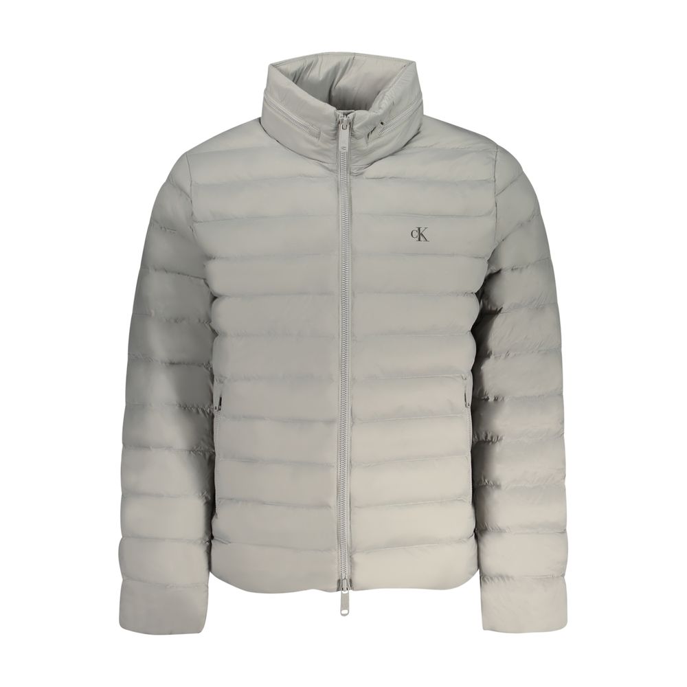 Veste Calvin Klein homme à capuche amovible en polyamide gris – CA-48466