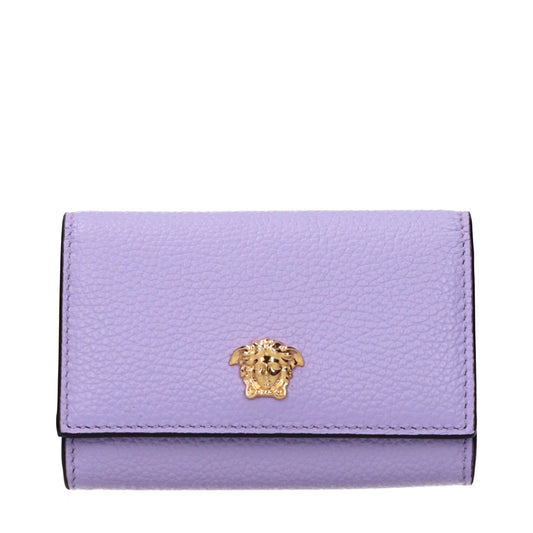 Versace-Damenportemonnaie aus violettem Leder – VE16611106455943BT
