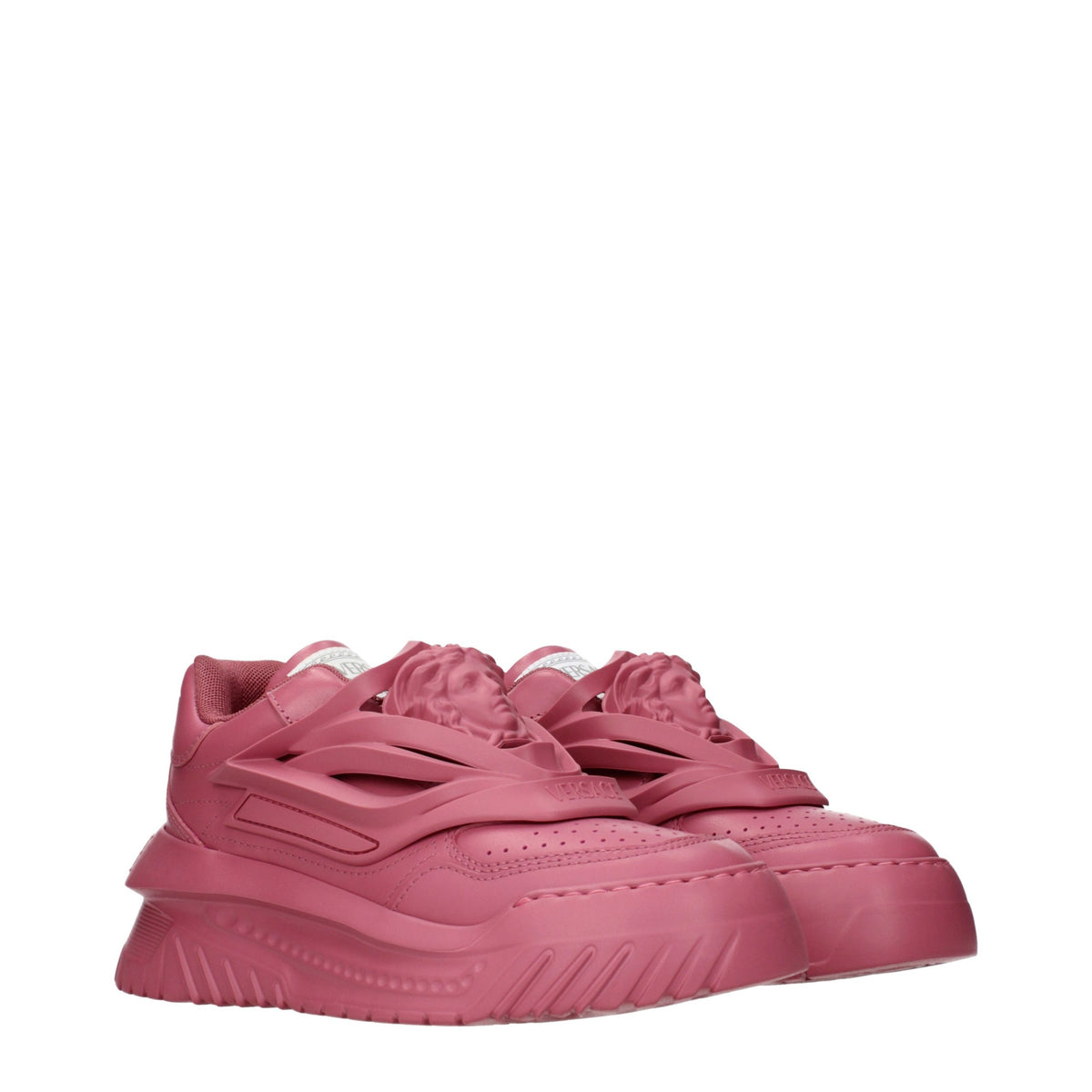 Baskets Versace femme chunky en cuir rose – VE-16611578446215