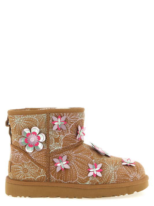 Bottines UGG femme Classic Mini Meadow en cuir multicolore – UG-329711
