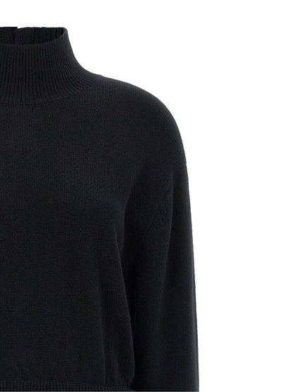 Polo Ralph Lauren Black Wool Long Dress