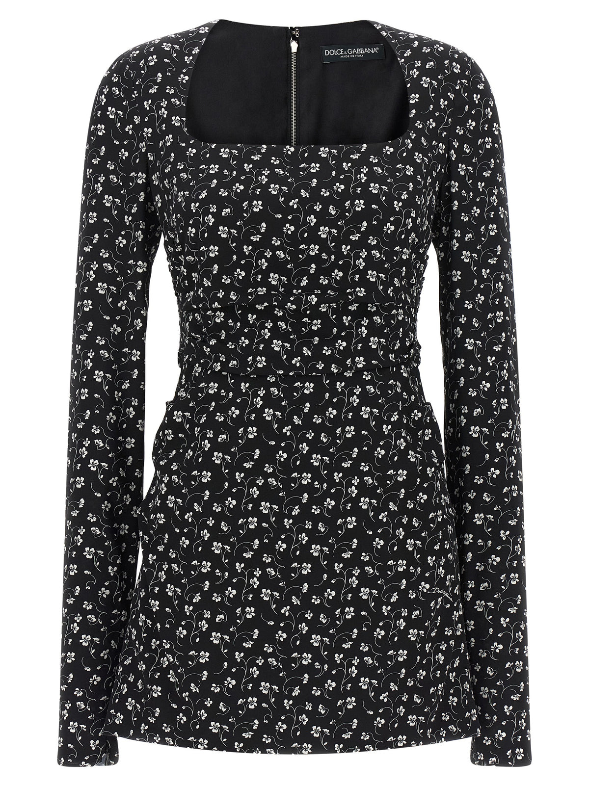 Robe courte Dolce & Gabbana femme en soie noire – DO-345691