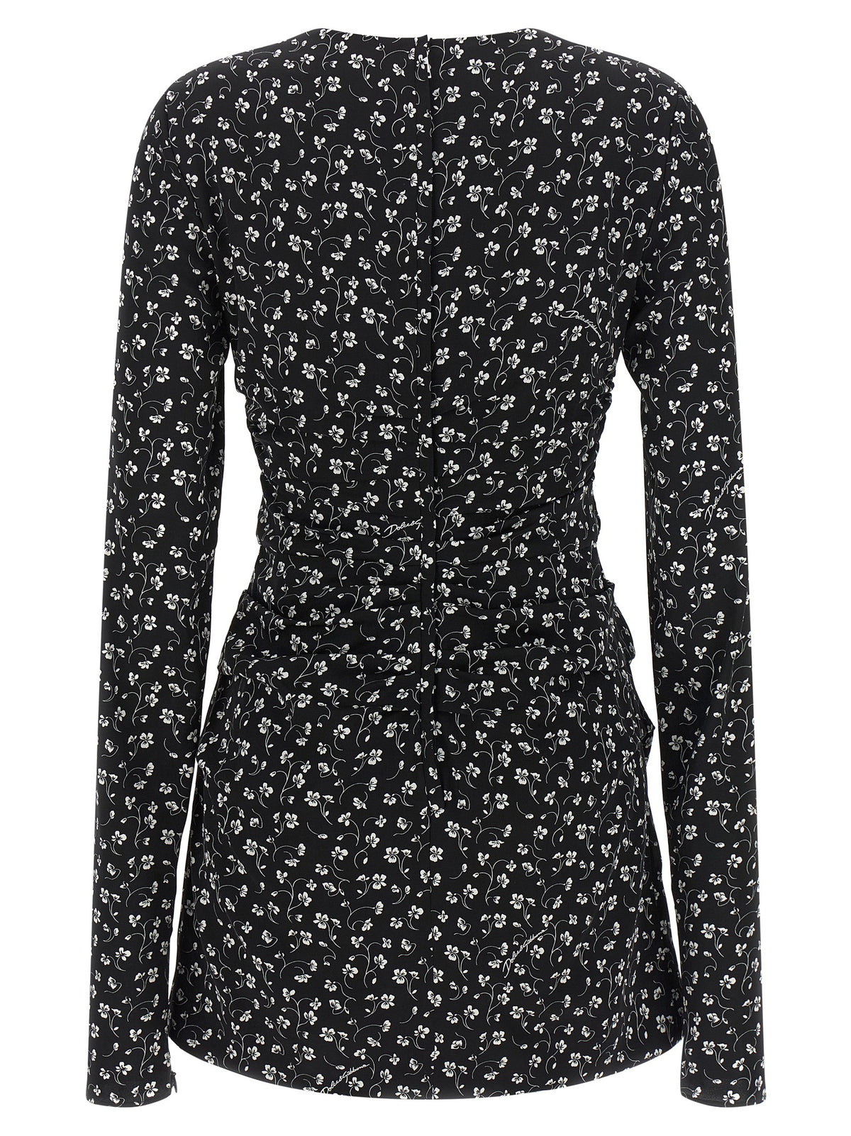 Robe courte Dolce & Gabbana femme en soie noire – DO-345691
