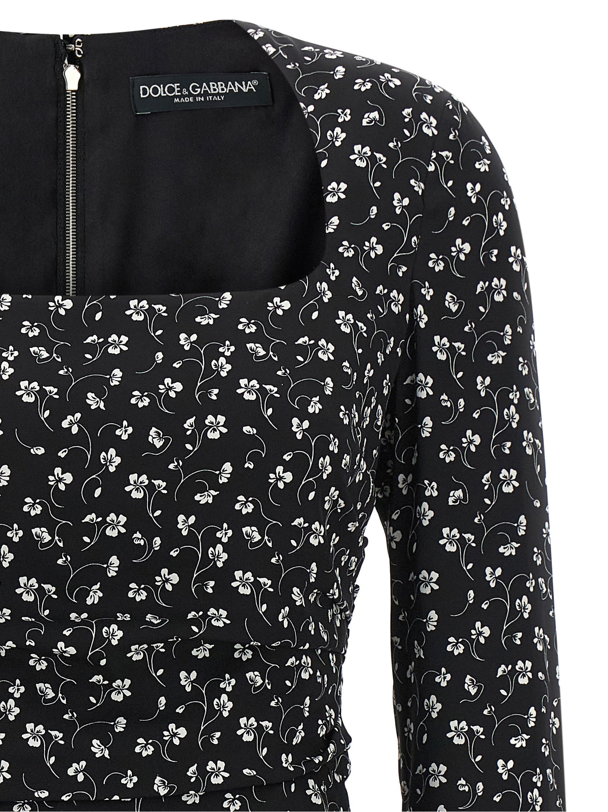 Robe courte Dolce & Gabbana femme en soie noire – DO-345691