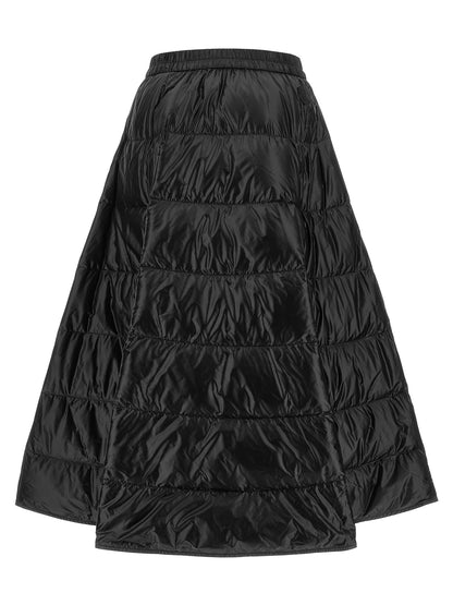 Moncler Black Polyamide Midi Skirt