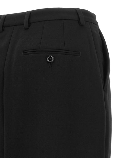 Jupe Dolce & Gabbana Identity mi-longue en laine vierge noire – DO-345807