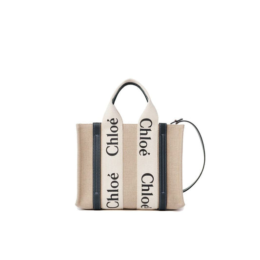 Chloé Beige Linen Tote Bag