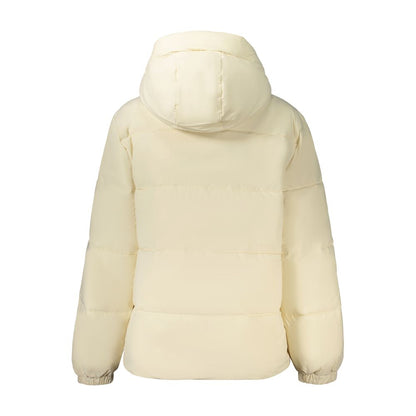 Veste Guess Jeans femme à capuche amovible en polyester crème – GU-48482