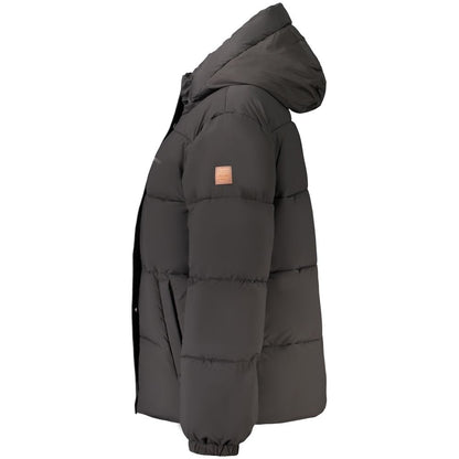 Veste Guess Jeans femme à capuche amovible en polyester noir – GU-48486