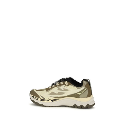 Off-White Bicolor Polyester Athletic Sneakers