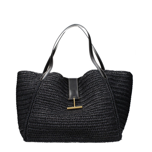 Tom Ford Women’s Black Raffia Shoulder Bag – TO16652472746375BT