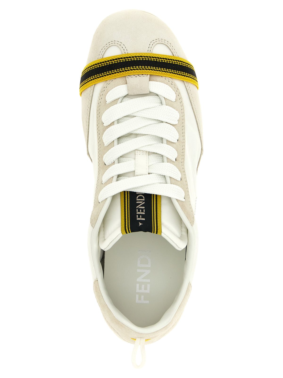 Fendi White Calfskin Athletic Sneakers
