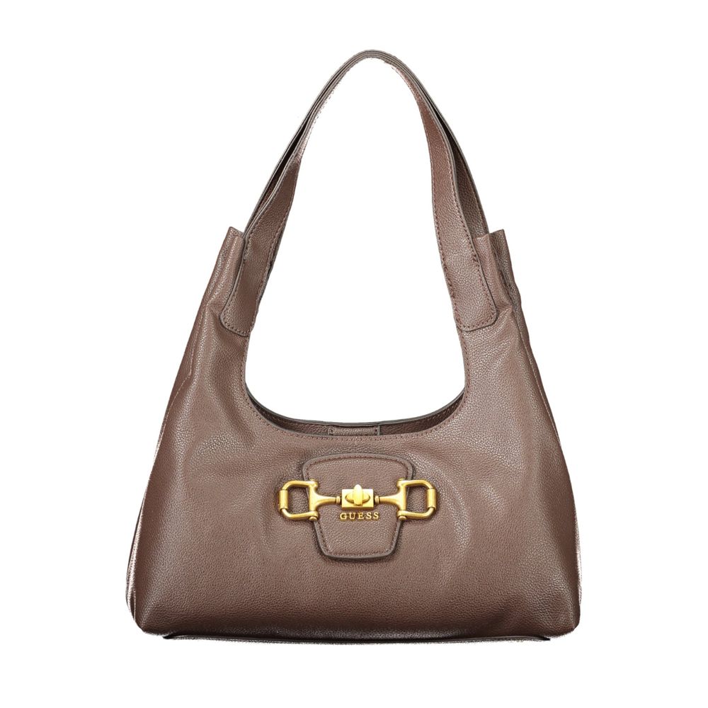 Sac porté épaule Guess Jeans femme Sunset en polyuréthane marron – GU-48502
