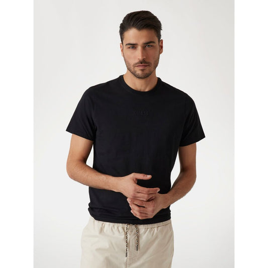 T-shirt Guess homme en coton noir – GU-M4GP39K7HD0
