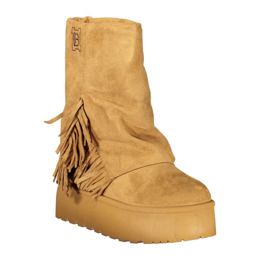 Bottines Laura Biagiotti femme en polyuréthane marron – LA-48877