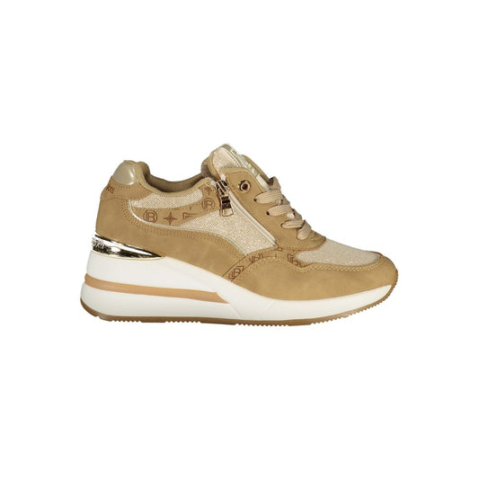 Baskets Laura Biagiotti femme en polyuréthane beige – LA-48876