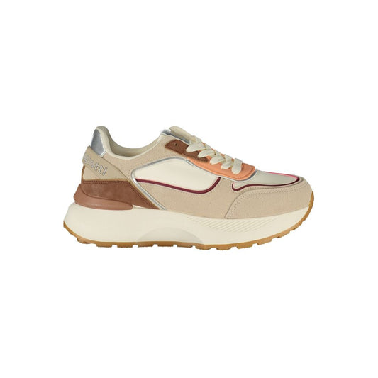 Baskets Laura Biagiotti femme en polyuréthane beige – LA-48884