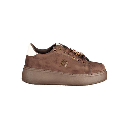 Baskets Laura Biagiotti femme à plateforme en polyuréthane marron – LA-48897