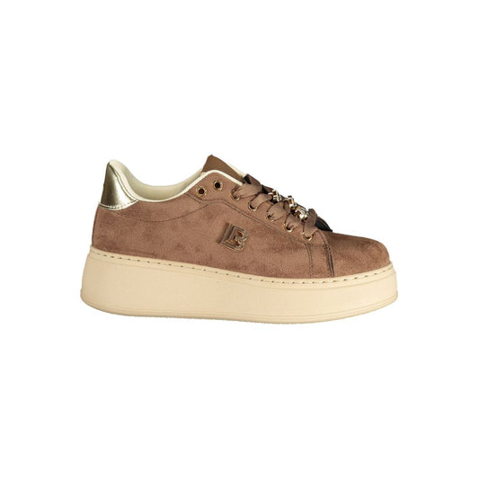 Baskets Laura Biagiotti femme à plateforme en polyuréthane marron – LA-48900