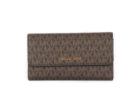 Portefeuille Michael Kors femme Jet Set Travel en cuir marron – MI86055695NY