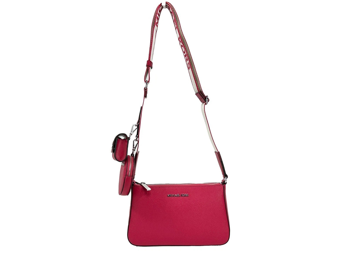 Sac à bandoulière Michael Kors femme Jet Set Small en cuir framboise – MI87419612NY