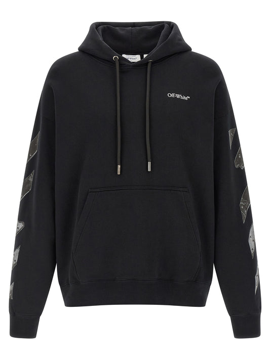 Sweat à capuche Off-White homme en coton noir – OF-330558