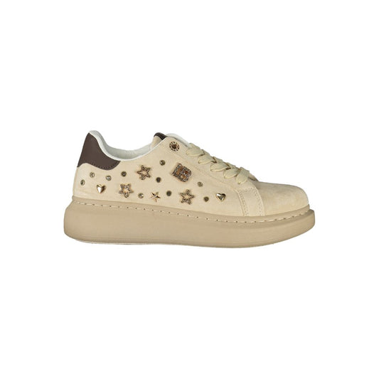 Baskets Laura Biagiotti femme en polyuréthane beige – LA-48866